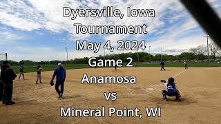 5424 Baseball Anamosa 12u vs Mineral Point at Dyersville Tournament [upl. by Adnolat]