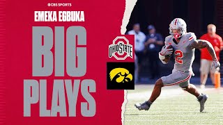 Emeka Egbuka SCORES 3 TDs against Iowa  Highlights [upl. by Rellim]