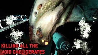 Killing the Void Chelicerates in Subnautica Below Zero Survival Difficulty [upl. by Wurster]