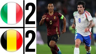 ⚪🔴 ITALY VS BELGUIM 22 italia vs belgio HIGHLIGHTS UEFA NATIONS LEAGUE 202425 [upl. by Enirolf]