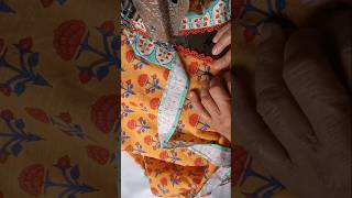 Chowk par Patti ke sath lace lagane ka tarikaChawk Daman design viralvideo sewing shorts [upl. by Dnalra]