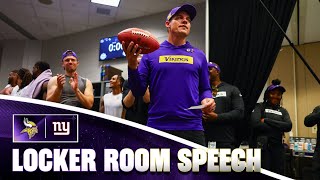 Kevin O’Connell’s Locker Room Speech Following Win Over New York Giants [upl. by Larrej]