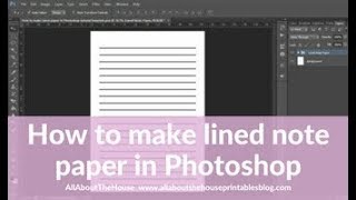 How to make lined note paper DIY planner insert refills in Photoshop  quick and easy tutorial [upl. by Berne]