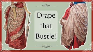 Gilded Age Christmas Gown  Draping the bustle skirt [upl. by Aivatnahs]