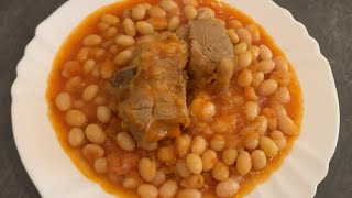 Recette de HARICOTS BLANCS  à écosser  en sauce rouge agneau [upl. by Marvin634]