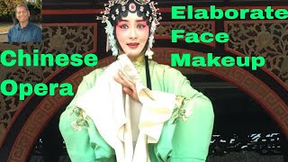 Elaborate Face Makeup for Chinese Operachinese operaopera makeupshanghai operazhouzhuang china [upl. by Procora]