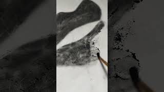 Face shading with charcoal powder and brush  realistic art  drawing  sketching [upl. by Eidroj]