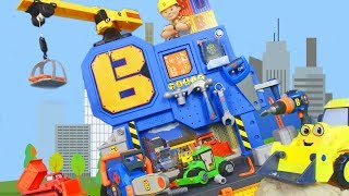 BOB DER BAUMEISTER Spielzeugautos Bagger Kran amp Lastwagen Baustelle  Video für Kinder deutsch [upl. by Colwen]