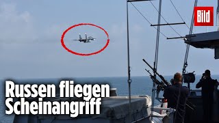 Russische KampfJets täuschen Angriff auf niederländisches Schiff vor  Schwarzes Meer [upl. by Mirelle]