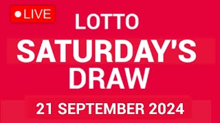 The National Lottery Lotto Draw Live results from Saturday 21 Sep 2024  tonights lotto [upl. by Gretna]