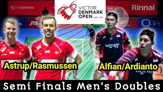 AstrupRasmussen  DEN Vs AlfianAdrianto  INA  Semi Finals  MD  Denmark Open 2024 [upl. by Kielty]