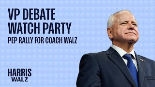 LIVE  Governor Tim Walz VP Debate Watch Party [upl. by Almena782]