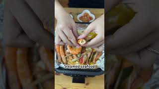 Steamed seafoods food khmerfoodie asiancuisine homemade khmercookingfood tastyfood foodie [upl. by Selry]