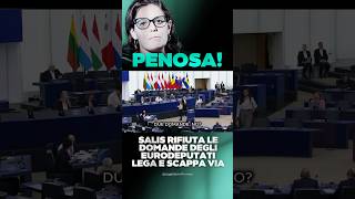 Ilaria Salis rifiuta le domande delle eurodeputate della Lega e scappa via dal confronto PENOSA [upl. by Dnomyar]