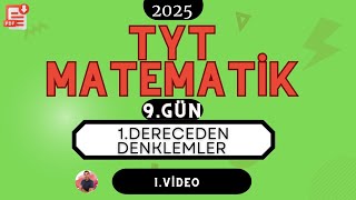 BİRİNCİ DERECEDEN DENKLEMLER 2025 TYT MATEMATİK KAMPI PDF [upl. by Jessey]