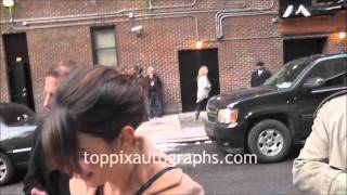 Cobie Smulders  Signing Autographs at quotThe Late Show with David Lettermanquot in NYC [upl. by Dweck485]