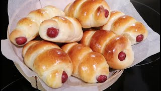 Chinese Bakery Style Hot Dog Bun Recipe [upl. by Hizar]