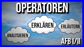 Operatoren fürs Abitur einfach erklärt I Anforderungsbereich I und II der Operatoren [upl. by Olimac]