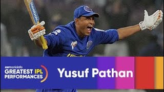 Greatest IPL performances No 1 Yusuf Pathans 3 for 22 and 56 vs CSK [upl. by Ecinrahs]