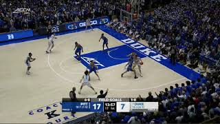 Pitt vs Duke Kyle Filipowski PnR Over Contain Voice Overlay 20232024 Season [upl. by Evadnee128]