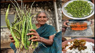 UNSEEN ELUVA KALLIMUDAYAN  Fry  கள்ளிமுடையான் Caralluma Fimbriata  Grandma Countryfoodcooking [upl. by Glick]