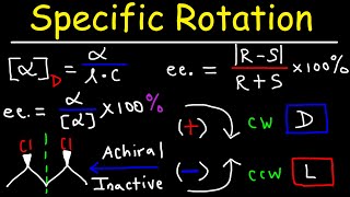 Optical Activity  Specific Rotation amp Enantiomeric Excess  Stereochemistry Youtube [upl. by Annaillil]