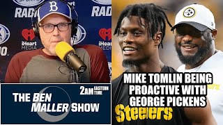 Mike Tomlin Being Proactive With George Pickens Comments l BEN MALLER [upl. by Georas]