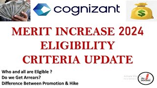 Cognizant Merit Increase 2024  Cognizant Merit Increase 2024 Eligibility Criteria  Merit Increase [upl. by Ardnikal73]