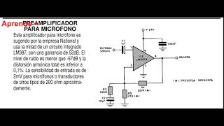 Preamplificador para micrófono diagrama electrónico [upl. by Stav]