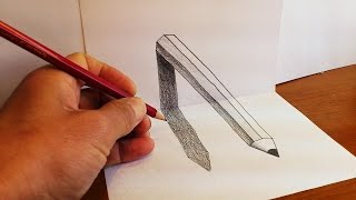 How to draw 3D pencil art  Optical Illusion on paper [upl. by Inuat]