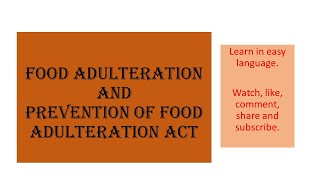 Food adulteration and Prevention of Food Adulteration act [upl. by Mariann]