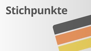 Stichpunkte  Deutsch  Texte schreiben [upl. by Annoik]