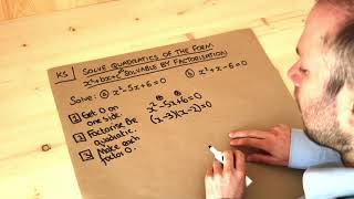 Key Skill  Solve quadratics of the form x2  bx  c  0 solvable by factorisation [upl. by Gala973]