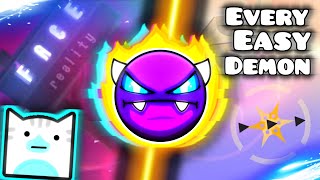 How I Beat EVERY EASY DEMON in Geometry Dash [upl. by Azalea]