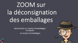 Déconsignation et cession demballages consignés avec bonis et malis comptabilité financière [upl. by Atnahs382]