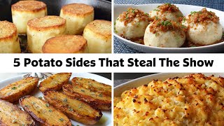 5 Delicious Potato Side Dishes  Food Wishes [upl. by Ahsiekat493]