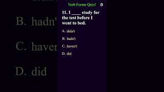 Verb Forms Practice part4  Grammar Questions grammar quiz englishtest basicenglishquiz [upl. by Curt]