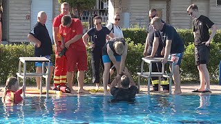 PUNKTum Übung zur Wasserrettung im Freibad Hettstedt [upl. by Richlad]