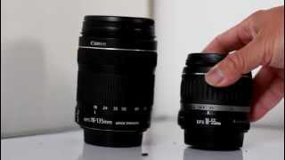 CompareReview Canon 1855mm vs 18135mm f3556 kit lens for T4i650D Kit Part I [upl. by Ydak]