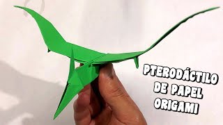 Cómo Hacer un PTERODÁCTILO DE PAPEL Origami Pterodactyl  Dinosaurios Pterosaurio [upl. by Navi]