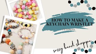 HOW TO MAKE A KEYCHAIN WRISTLET  TUTORIAL [upl. by Aramaj24]