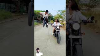 Girl bike ride automobile bmxcyclestunt foryou [upl. by Annayehc]