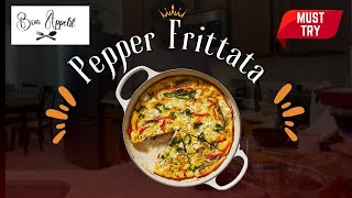 Cook With Me  Vegetarian Pepper Frittata [upl. by Oatis587]