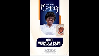 CCC Majemu Parish DC  Service of Songs for Olori Wuraola Raimi [upl. by Animsay571]