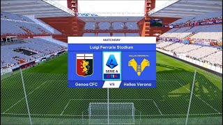 Genoa vs Verona  Serie A 2425  PES 2021  Realism PC Gameplay  4K [upl. by Ellerud51]