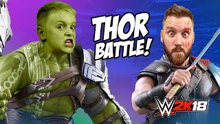 Thor vs Hulk Thor Ragnarok WWE 2k18 Wrestling Battle by KCity [upl. by Naujik111]