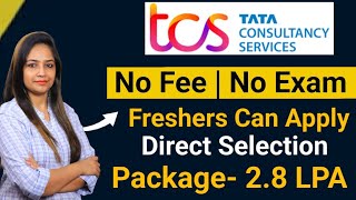 TCS Recruitment 2024 TCS Vacancy 2024 TCS Jobs 2024 No Fee  OFF Campus Placements  jobs [upl. by Nanahs]