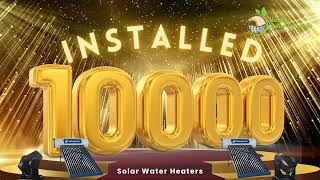 10000 Solar Water Heaters Installed in Just 15 Years  Harsha Solar Services  88850 00062 [upl. by Leina]