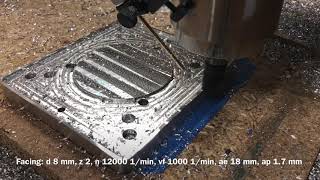 Aluminium EN AW 5083 Chuck Sub Plate on CNC Router [upl. by Drarig]