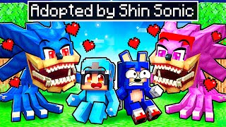 Adopted by a SHIN SONIC FAMILY in Minecraft [upl. by Nnyleve307]